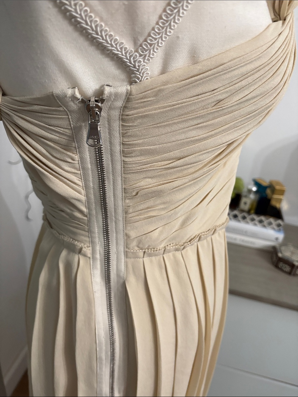 3.1 Phillip Lim Cream One-Shoulder Twist Pleated Dress - Picture 7 of 12
